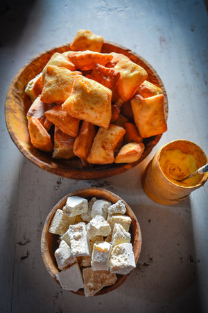 The Tuvas are traditionally nomadic herders who rely on their livestock for sustenance, although many Tuvas have now settled in towns and cities. The Tuvas are one of the many ethnic groups in Xinjiang, an autonomous region in northwest China.の写真素材