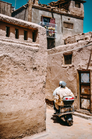 The Folk Houses on Hathpace in Kashgar, Xinjiang are very precious historical and cultural assets.の写真素材
