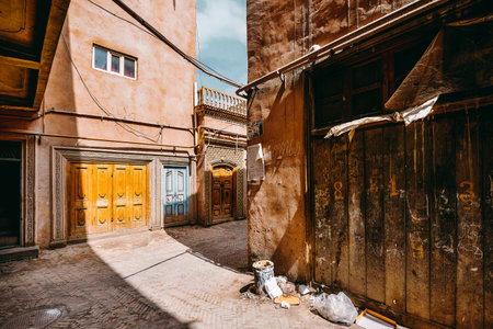 The centuries-old Kashgar Old Town is located in the center of Kashgar. It is a classic representative of Kashgar and Uyghur culture.の写真素材