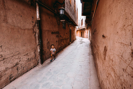 The centuries-old Kashgar Old Town is located in the center of Kashgar. It is a classic representative of Kashgar and Uyghur culture.の写真素材
