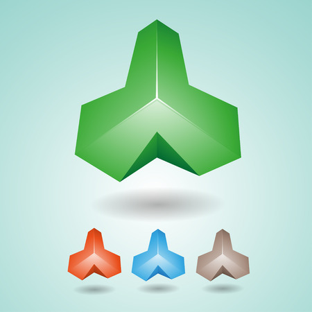 vector abstract geometric crystal logo for your company illustrationのイラスト素材