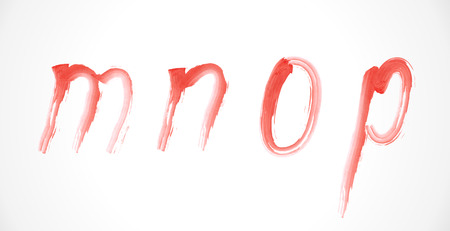 Watercolor alphabet. Watercolor Font. Watercolor Abc.  Watercolor Letters for your design. Isolated on white background. Vector illustration.のイラスト素材