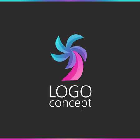 Logo template palm tree, night club, cafe. Brand branding logotype company identity corporate. Clean and modern style designのイラスト素材