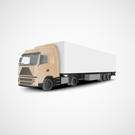 Euro truck vector isometric illustration. Clean vector.のイラスト素材