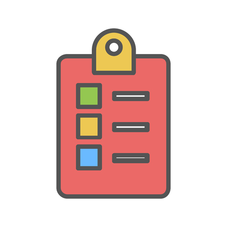 Checklist color icon. Isolated vector illustration on white background.のイラスト素材