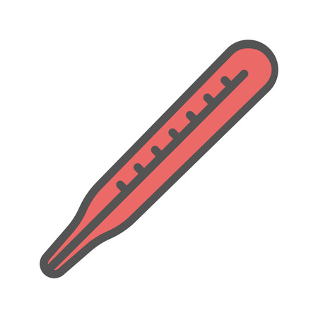 Thermometer color icon. Isolated vector illustration on white background.のイラスト素材