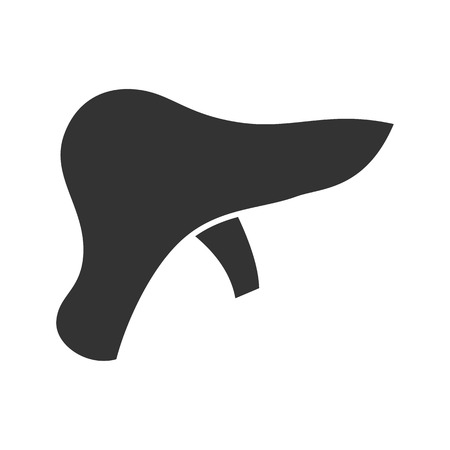 Liver organ icon. Silhouette symbol. Negative space. Vector isolated illustration.の写真素材