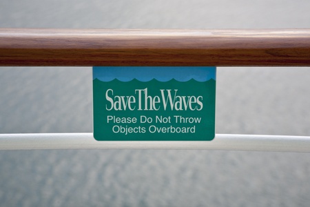 Save the Waves - Ship Signの写真素材