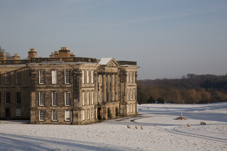 Winter at Calke Abbey, Derbyshireのeditorial素材