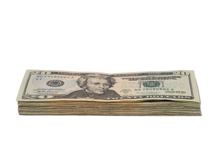 Twenty Dollar Bills Stackの写真素材