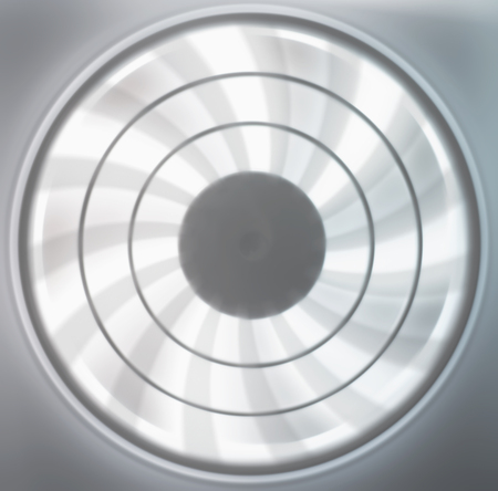 Blur moving ventilation, rotating fan blades