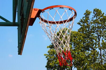Basketball hoop in a park at Bangkok, Thailand