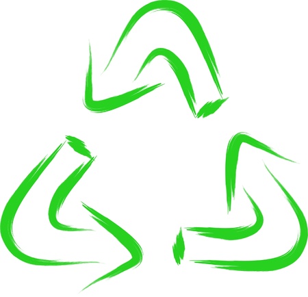 sketch of recycle symbolのイラスト素材
