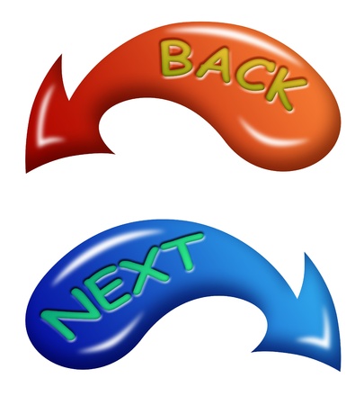 arrow web buttons, back and nextの写真素材