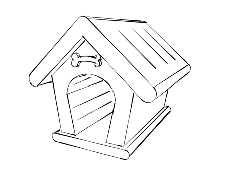 dog house illustrationの写真素材