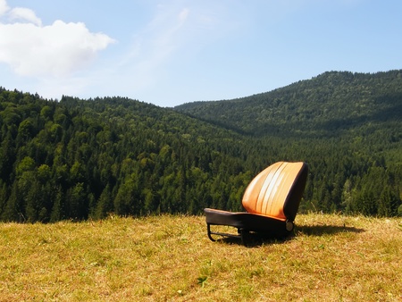 relaxing chair in natureの写真素材