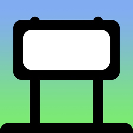 doodle empty billboard illustrationの写真素材