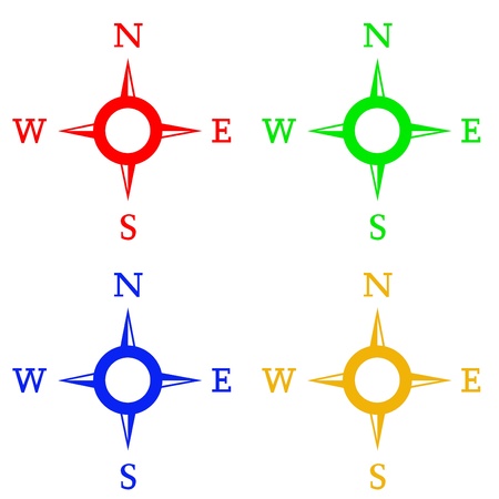 compass set in colorsの写真素材