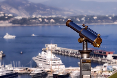binoculars view at Monaco, Monte Carlo の写真素材