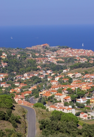 View of Collioure, Vermilion coast, Franceのeditorial素材