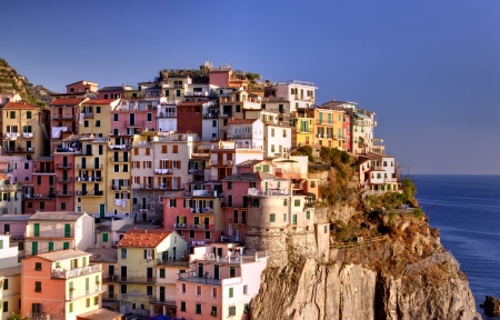 buildings of Manarola, Cinque Terre, Italyのeditorial素材