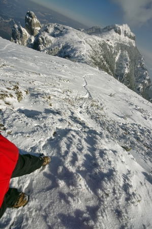 abstract wide view of mountain path の写真素材