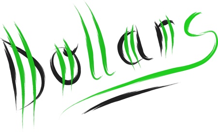 vector sketch illustration of abstract dollars money signのイラスト素材