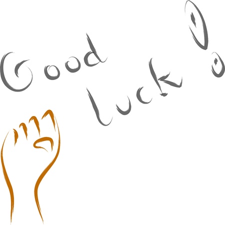 abstract good luck vector illustration text wish のイラスト素材