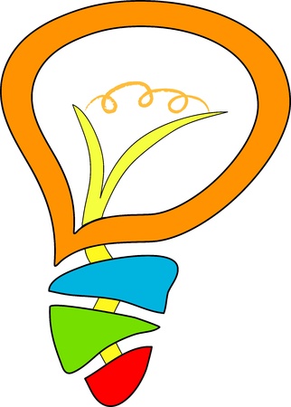 abstract light bulb vectorのイラスト素材