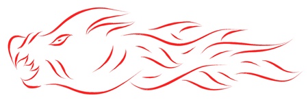 red dragon abstract vectorのイラスト素材
