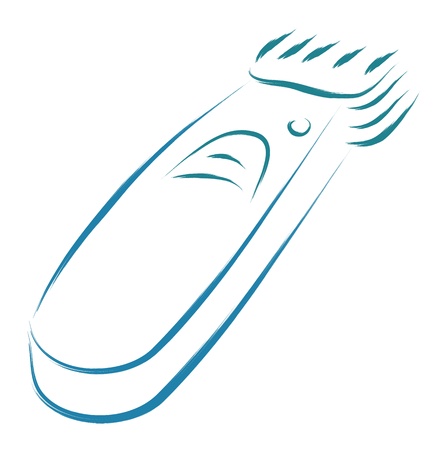 stylized electric hair clipper sketch のイラスト素材