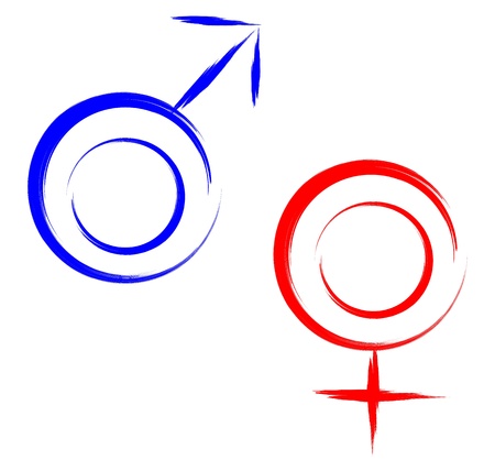 male and female sex symbols  のイラスト素材