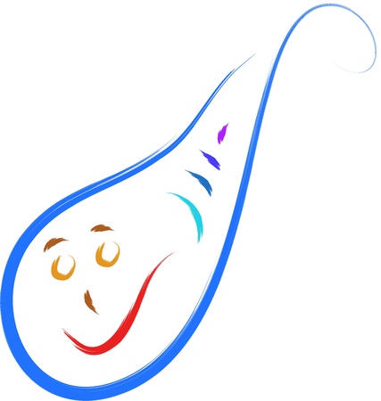 drawing of a funny doodle creature  のイラスト素材