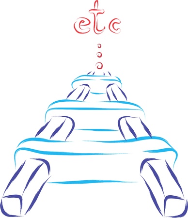unfinished ladder funny  illustrationのイラスト素材