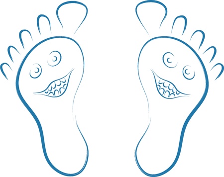 happy feet  illustration のイラスト素材