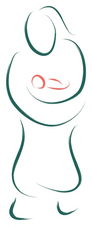 woman and childのイラスト素材