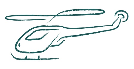 helicopter illustration sketch のイラスト素材