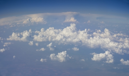 Airplane view of cloudsの写真素材