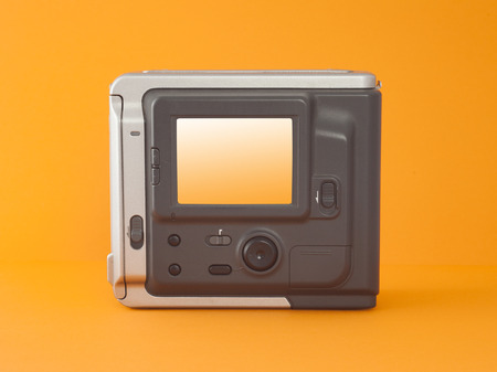 old digital photo camera isolatedの写真素材