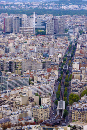 railway in cityの写真素材