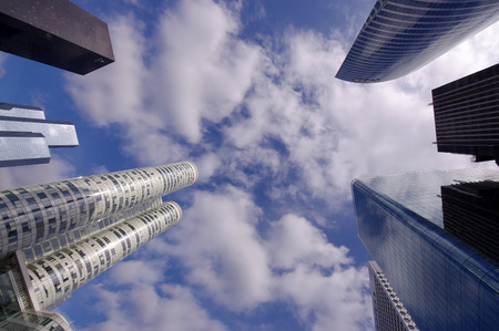 modern skyscraper business view of La Defense, Paris, Franceのeditorial素材