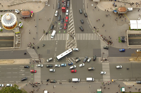 intersection in Paris, France