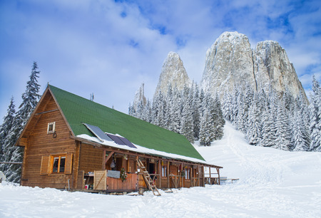 hut in mountain
