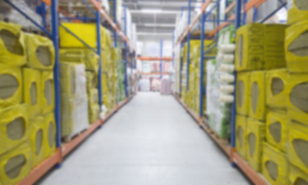 Construction store warehouse, abstract blurred imageのeditorial素材