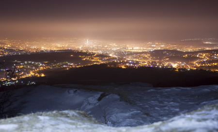 Iasi city skyline at night