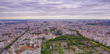 wide view of Paris cityの写真素材