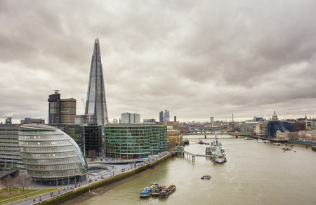 London city and Thames riverの写真素材