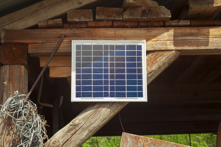 small solar panel for homeの写真素材