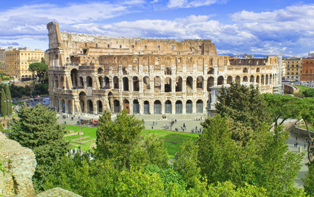Colosseum ancient building in Rome city, Italyの写真素材