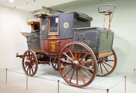 LONDON, UNITED KINGDOM - FEBRUARY 26 2017: York London. vintage retro Royal mail carriage at the Science and History Museum. London cityのeditorial素材